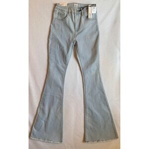 Rue21 High Rise Rhinestone Studded Flare Jeans Size 4 Light Wash Y2K NWT